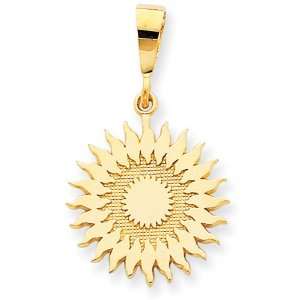  14k Gold Sun Pendant Jewelry