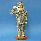 12 U.S. Army Soldier in Fatigues Wooden Christmas Nutc