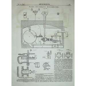  1875 Paris Pneumatic Telegraphs Transmission Engineers 