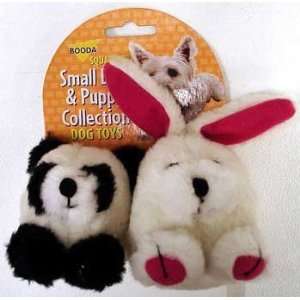   Booda Squatters Panda and Rabbit Small Dog Toys 2 Pack: Pet Supplies