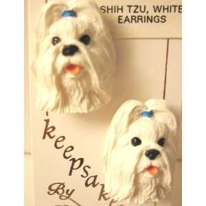  Shih Tzu   Dog Figurine Jewelry   Earrings: Everything 