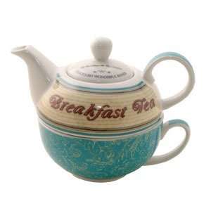    TEA FOR ONE BREAKFAST TEA TEAPOT & CUP IN GIFT BOX 