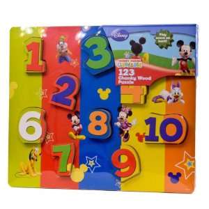  Disney 1 2 3 Chunky Wood Puzzle: Toys & Games