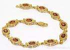 68ctw Garnet Tennis Bracelet in 10K Yellow Gold  