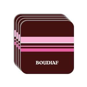 Personal Name Gift   BOUDIAF Set of 4 Mini Mousepad Coasters (pink 