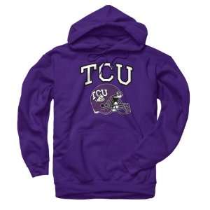  TCU Horned Frogs Purple Football Helmet Hooded Sweatshirt 