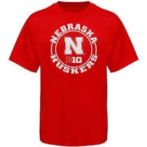 Nebraska Cornhuskers Scarlet Big Ten Circle T shirt:  