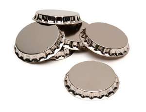 BOTTLE CAP BLANK Chrome NEW no liner Altered Art Craft 2 SILVER Xtra 