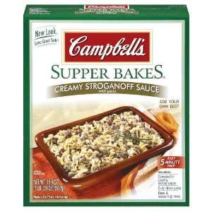 Campbells Supper Bakes, Creamy Stroganoff Sauce with Pasta, Case of 