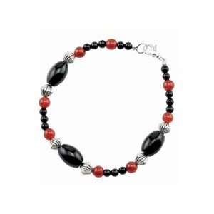  Black & Red Agate Bracelet Beading Kit: Home & Kitchen