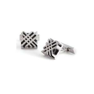  Burberry Check Square Cuff Links Jewelry