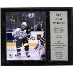 Brad Richards of the Tampa Bay Lightning Photograph with Statistics 