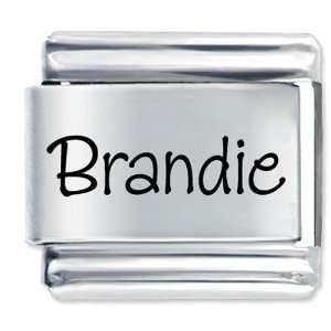  Name Brandie Gift Laser Italian Charm: Pugster: Jewelry