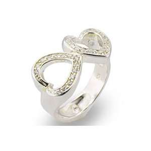 Womens Young Line Clear Cubic Zirconia Special Plating Ring, Size: 5 