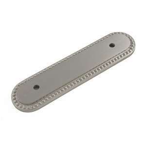   Beaded Oblong Cabinet Pull Backplate BP 1792 BRB: Home Improvement