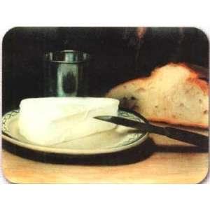    Fine Art Glass Cutting Board  Brie and Bread: Kitchen & Dining