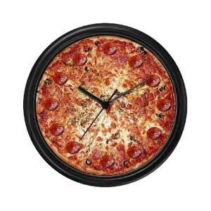  Pepperoni Pizza Humor Wall Clock by 