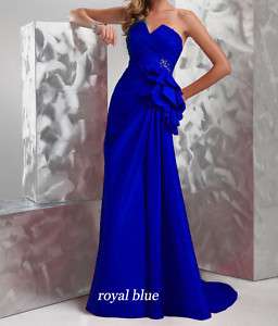 N172 BLUE Wedding Satin Luxurious Bridal Formal Evening Dress & Wrap 
