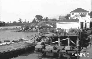 1940s Cape Porpoise Maine Pier 77 Boats Lobster Traps  