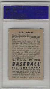 1952 Bowman #23 BOB LEMON (HOA) psa 7  