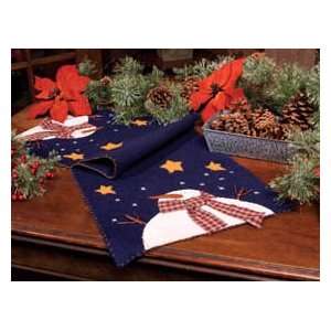   : Snowman SnoStar Table Runner   Holiday Home Decor: Home & Kitchen