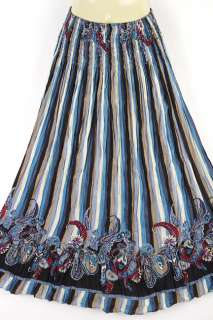 Bohemian Elegant Cotton Skirt Boho Hippy Hippie Gypsy XS S M L sk023 