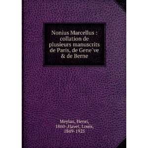  Nonius Marcellus  collation de plusieurs manuscrits de 