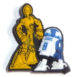 STAR WARS C 3PO and R2D2 Robots Jibbitz Crocs Hole Bracelet Shoe Charm