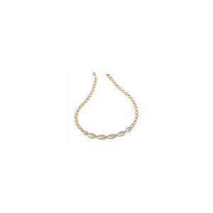   Tone Gold Swirl Stampato Necklace   17 inch ladies gold rings: Jewelry