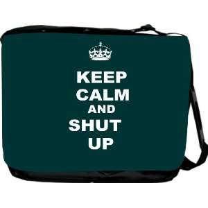 RikkiKnight Keep Calm and Shut Up   Green Color Messenger Bag   Book 