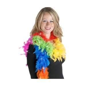 Multi Color Light Up Feather Boa with On/Off Switch 