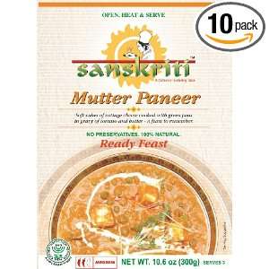 Sanskriti Mutter Paneer, 10.6 Ounce Packages (Pack of 10):  