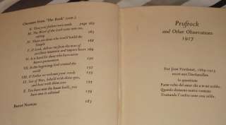 Eliot Collected Poems 1909 1935. First Edition 1936 Faber & and 