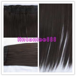   Clips in straight Synthetic Hair Extensions 24 hairpiece #2  