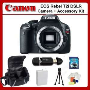  T2i Digital SLR Camera + Accessory Kit. Package Includes Canon T2i 