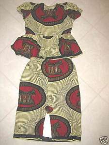 Girls Kwanzaa Outfit African Print Skirt size 4 5  