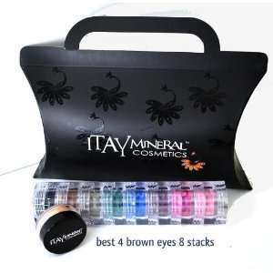 Beauty Mineral Eye Shadow 8 Stacks Shimmers Color Best 4 Browneyes 