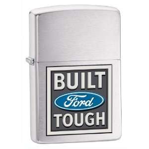 Zippo Brush Chrome Ford Lighter (Silver, 5 1/2x 3 1/2 Cm):  