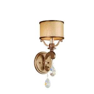 Roma Collection 1 Light 6 Antique Roman Silver Wall Sconce with Cream 