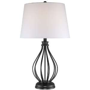  Black Open Frame Gourd Base Table Lamp: Home Improvement