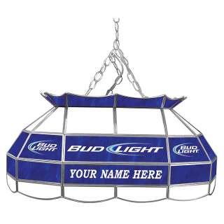 CUSTOMIZED Bud Light 28 Stained Glass Pool Table Light 844296020140 
