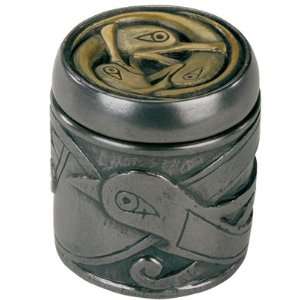  Dc   Round Jewelry Box Collectible Celtic Container Tribal 