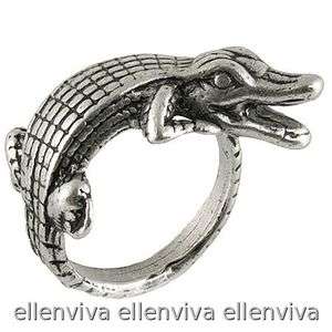 Intricate Alligator Crocodile Ring Size 7 New #rg064sv  