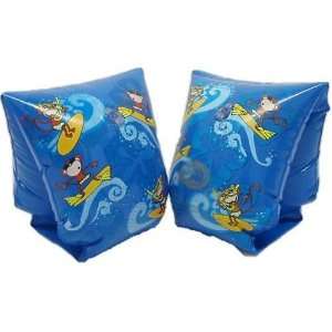   Inflatable Swim Swimming Arm Float Bands   Blue: Sports & Outdoors