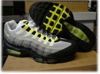 Nike Air Max 95 Neon Green Cool Grey Sneakers Mens Size 7.5  