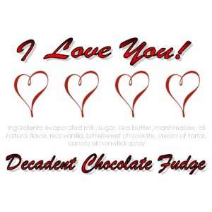 Love You Decadent Chocolate Fudge Box:  Grocery 
