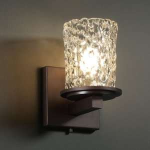   Sconce Metal Finish Dark Bronze, Shade Color Amber