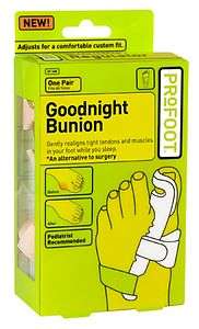 Profoot Good Night Adjustable Bunion Regulator   1 pair 080376016683 