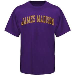  NCAA James Madison Dukes Purple Arched T shirt Sports 