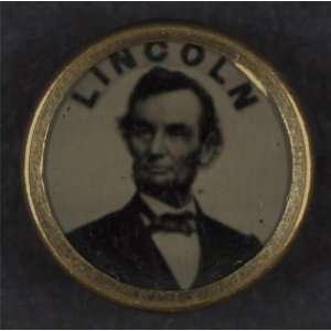   campaign button,Berger,presidential election,1864